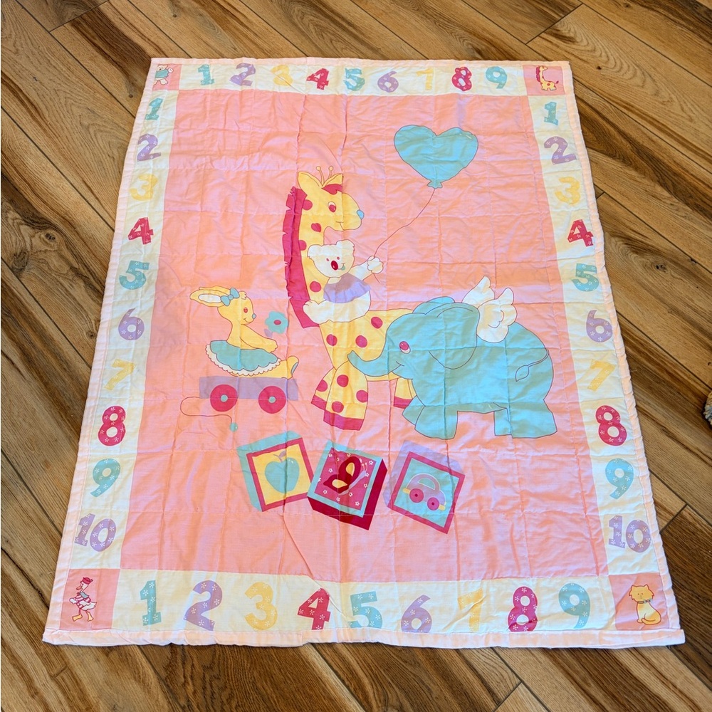 Colorful Baby Animal Quilt